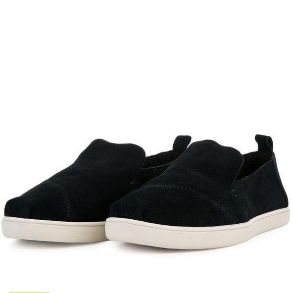 Toms Women’s Deconstructed Alpargata Suede Flat BLACK, size 9.5 - Picture 1 of 9